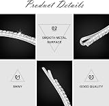 Hanyousheng Rhinestone Bobby Pins 15 Pieces Silver Hair Clips for Women view 3
