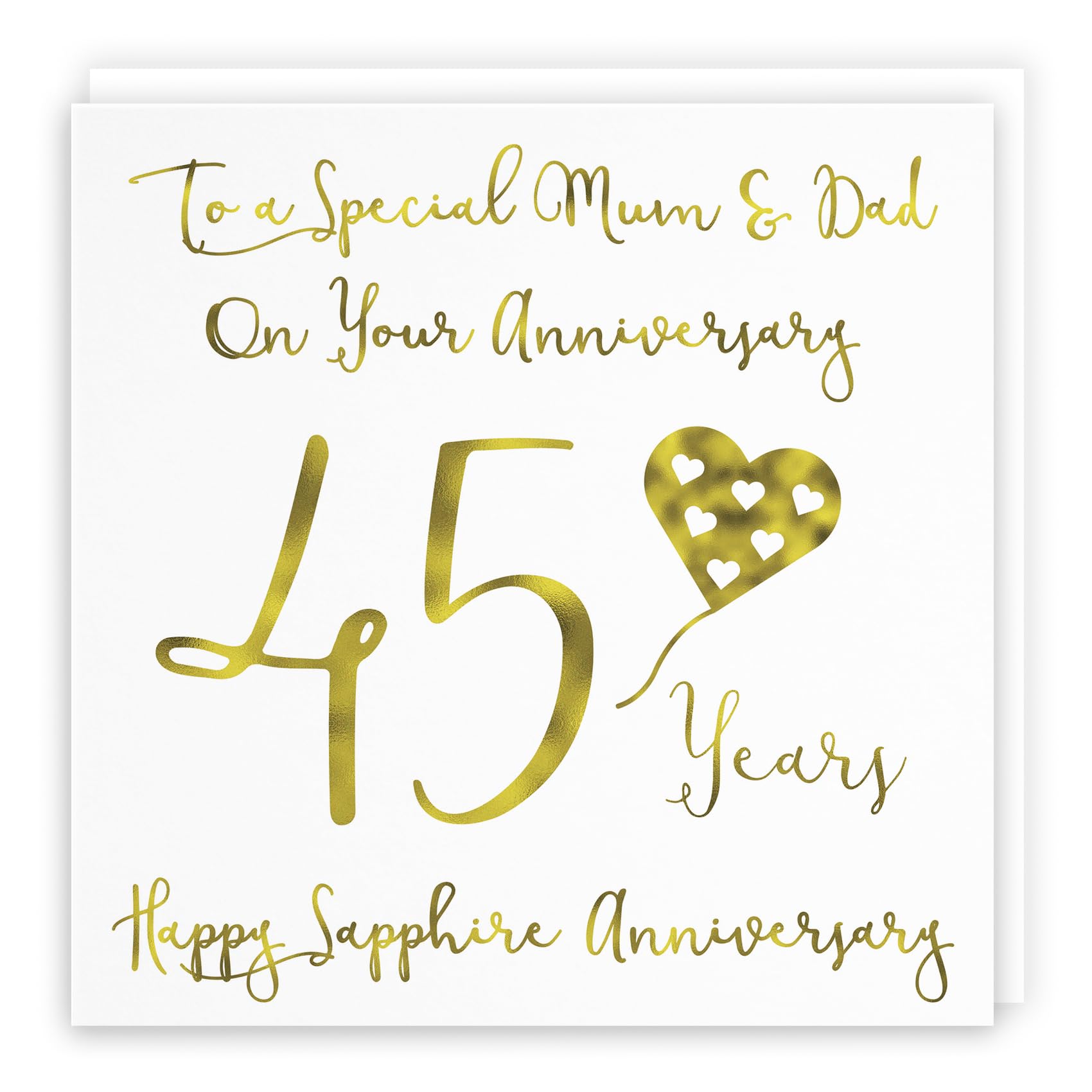 Hunts England - Mum And Dad - Parents 45th Anniversary Card - To A Special Mum & Dad On Your Anniversary - 45 Years - Happy Sapphire Anniversary - Milano Collection — image 1