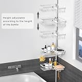 KEGII Chrome Telescopic Shower Caddy Corner 4 Tier Adjustable Stainless Steel view 2
