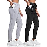 BROKIG Women's Cloudloft Joggers Zipper Pocket,Casual Soft Sweatpants Athletic Tapered Pants for Women Lounge Workout
