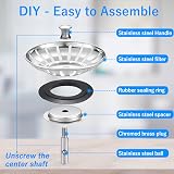 Tomario Upgraded Stainless Steel Sink Plug Strainer 78mm UK Kitchen Drain view 6
