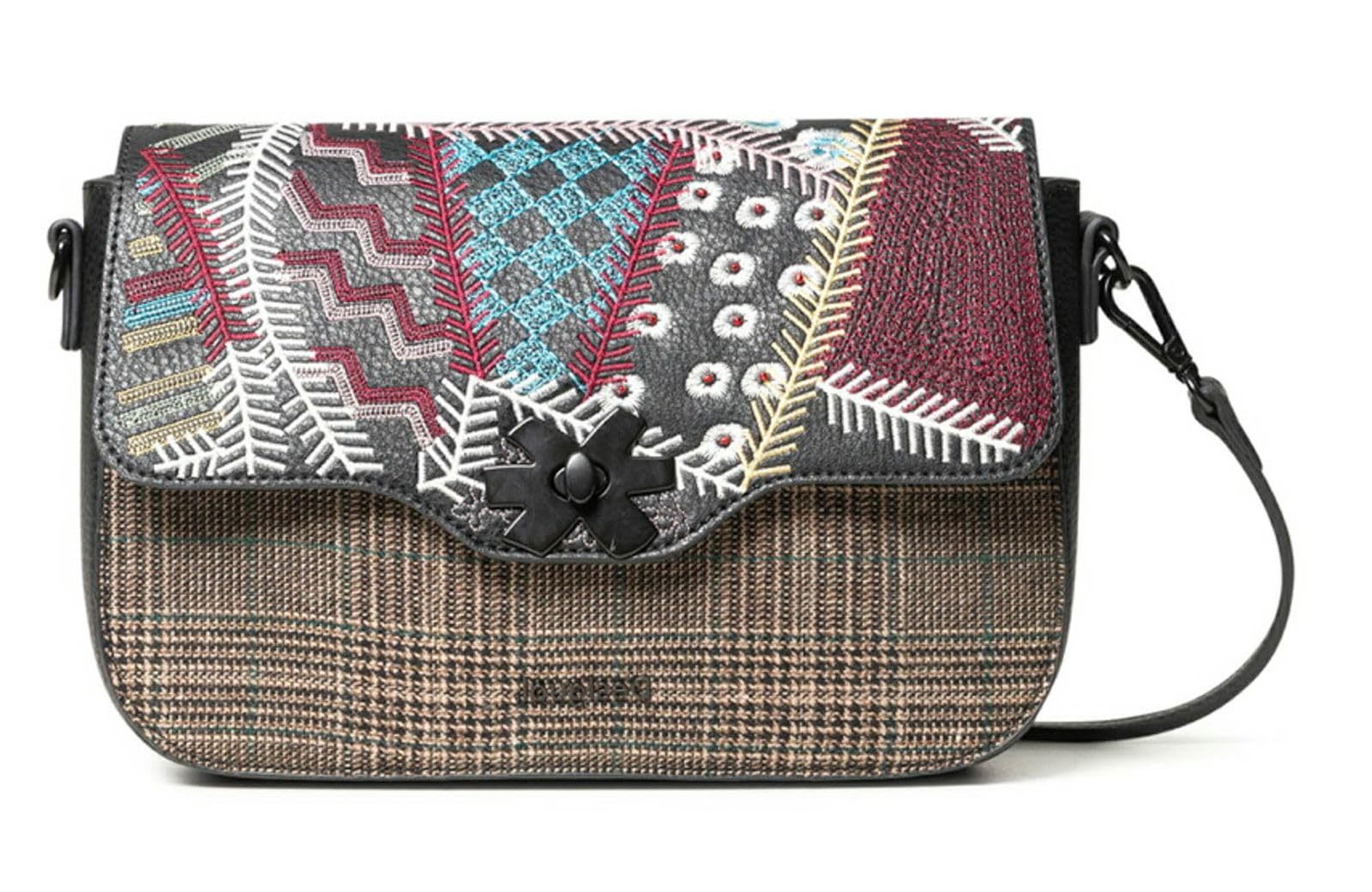 Desigual cross body bag Wings Amorgos Bag Dark Grey black multicolored