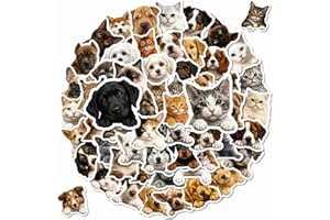 CAQZL 56 PCS Peeping Cat and Dog Sticker,Animal Stickers,Cute Sticker, for Phone Cases, Laptops, Water Bottles Etc