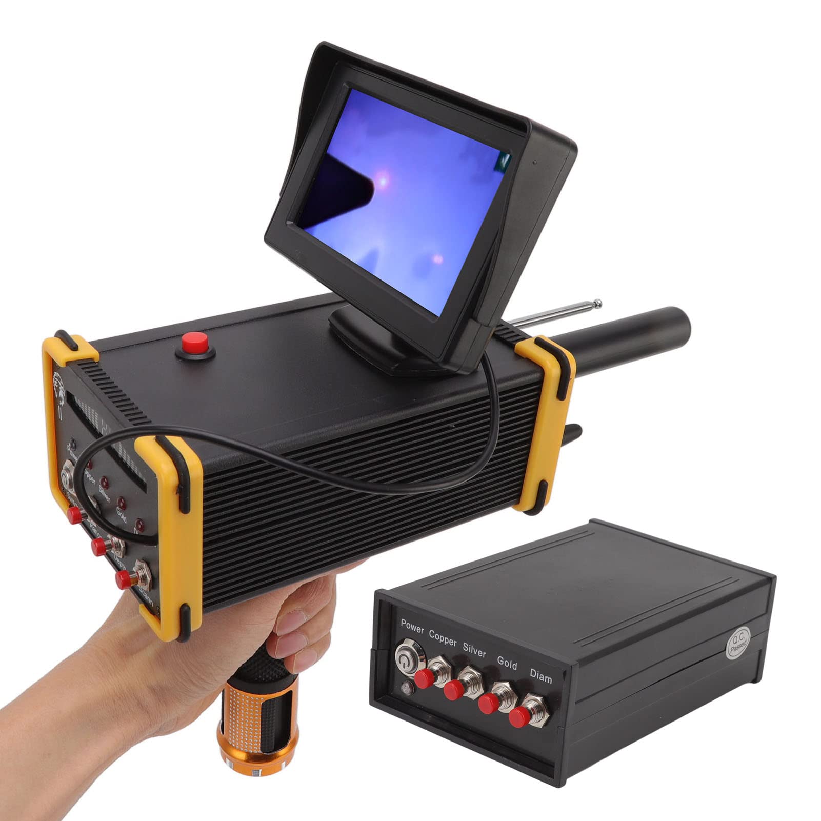 Photo 1 of Metal Detector for Adults, Gold Detector with LCD Display, 15m Depth 1000m Search Range Handheld Metal Detector Gold Finder Device for Gold, Silver, Copper, Precious