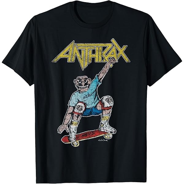 ANTHRAX サイン入り Tシャツ Anthrax バンドTシャツ アンスラックス Notman Of The World Tour 2019