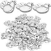 Hmjpng 50pcs Antique Silver Chicken Rooster Charms Tibetan Alloy Easter Chicken Animal Pendants Charms Jewelry Making Accessory for DIY Bracelets Necklaces, 13.2 mm x 12 mm
