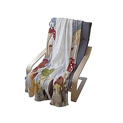 Ambesonne Mushroom Soft Flannel Fleece Throw