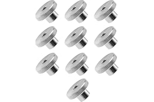 SING F LTD M4 DIN466 Knurled Thumb Nuts Female Thread 304 Stainless Steel Silver Round Hand Grip Knob Locking Nuts Pack of 10