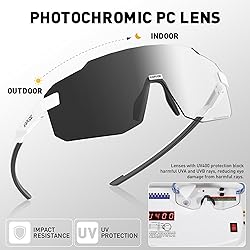 KAPVOE Photochromic Cycling Glasses for Men Women