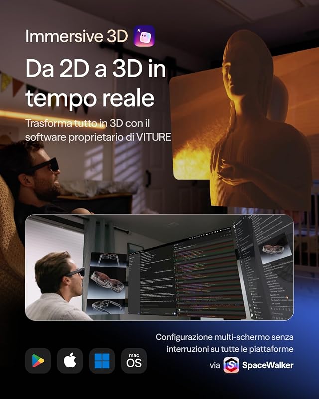 Pro 2 Occhiali XR/AR – UltraClarity 3.0 120 Hz, 1600 nits, 50° FOV — foto 8 di 8