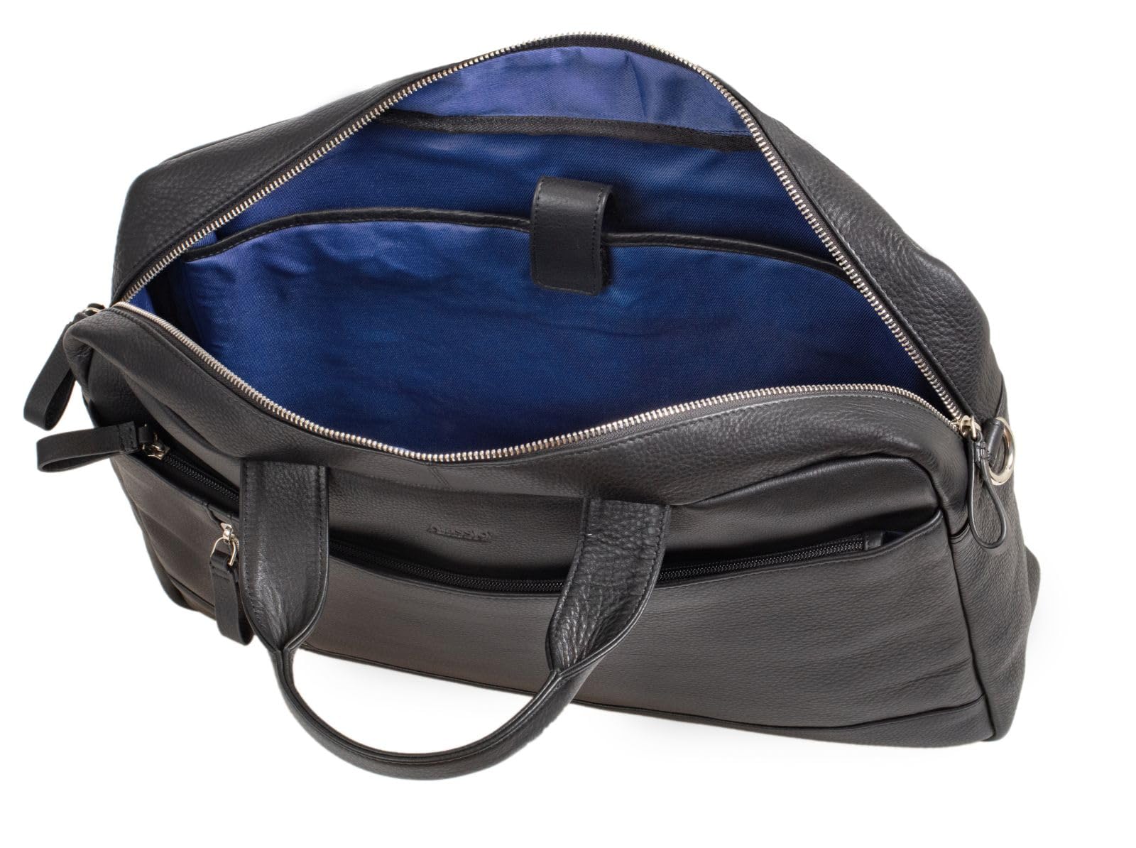 Alassio 47034 - Laptoptasche Tiber, Schultertasche für 15 Zoll Notebooks, Umhängetasche aus Echtleder, Tasche mit gepolstertem Laptopfach und Reißverschluss Hauptfach in schwarz, ca. 28 x 41 x 9,5 cm 4