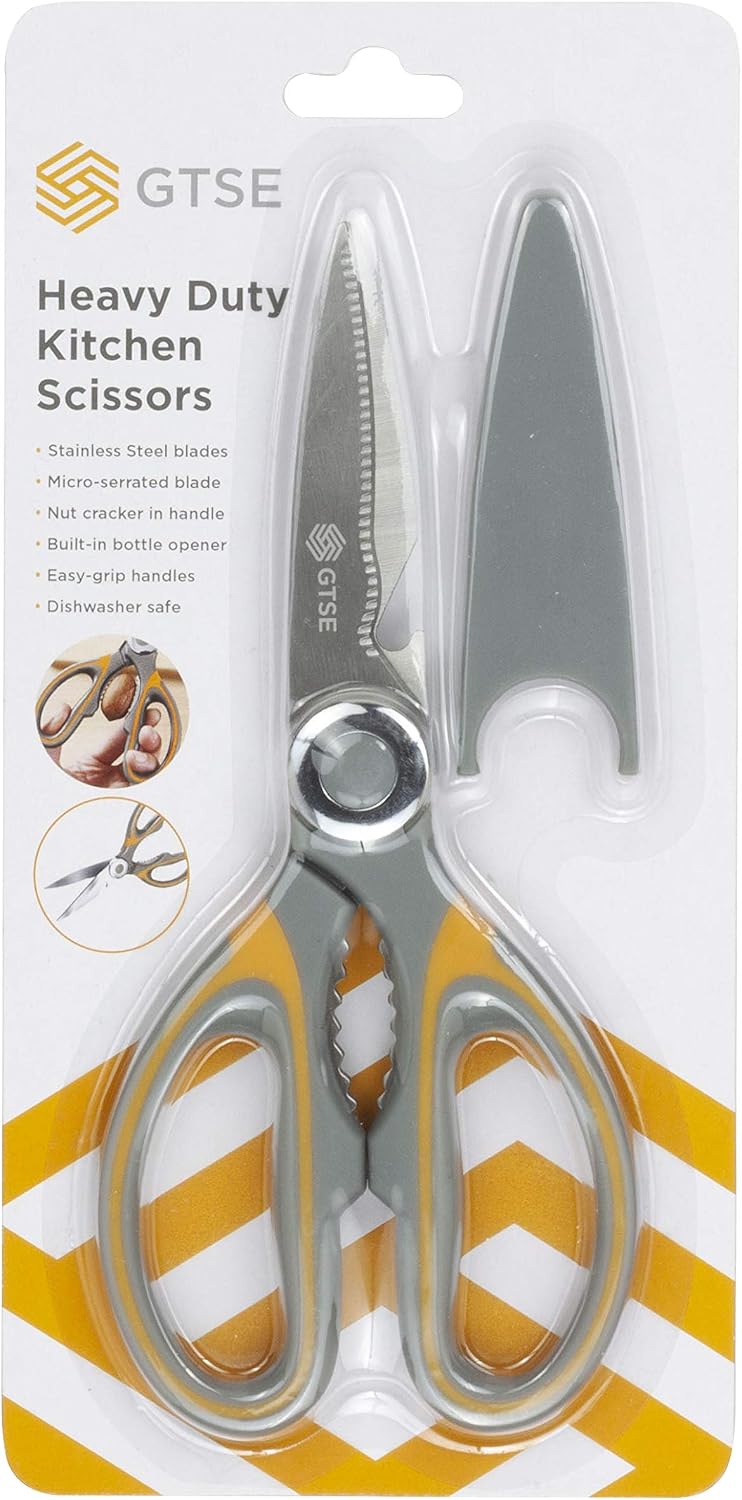 GTSE Heavy Duty Kitchen Scissors, Stainless Steel Blades, Easy Grip Ambidextrous Handles, Dishwasher Safe - Image 5