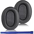 WH-CH710N Replacement Earpads Ear Cushions,Ear Pads for Sony WH-CH700N, WH-CH710N, WH-CH720N Headphones, Ear Cushions with Soft Protein Leather, Ear Comfort Memory Foam (Black)