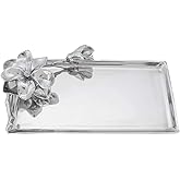 Arthur Court Designs Aluminum Magnolia Serving Food Tray 12 inch x 6 inch