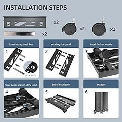 BYMECOST Adjustable Computer Tower Stand, PC Stand