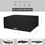 Dokon Garden Furniture Cover 420D Oxford Waterproof 210x110x74cm Cube view 2