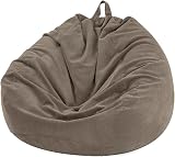 Nobildonna Bean Bag Chair Cover 200L Corduroy Light Brown No Filler view 1