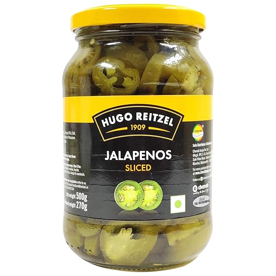 Hugo Reitzel Sliced Jalapenos, 500g