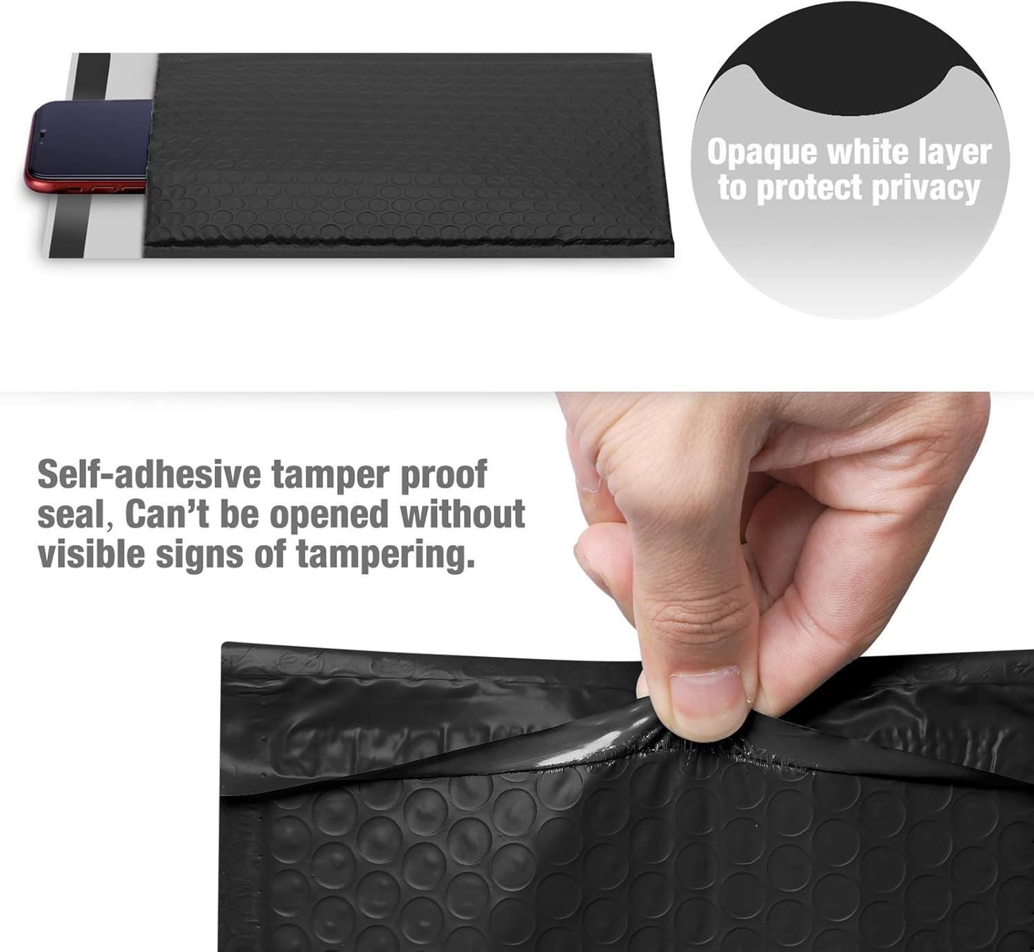 Fuxury Small Black Bubble Mailers 6x10 Self-Seal Shipping Bags 25 Pack, Poly Bubble Mailers, Packaging Bags, Mailing Bags, Padded Envelopes, Packaging for Small Business, Boutique, Accessories : Office Products