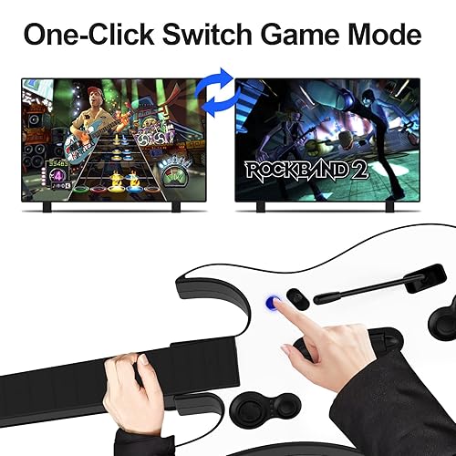 NBCP Guitar Hero Guitar, Wireless PC Guitar Hero Controller for
