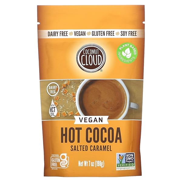 COCONUT CLOUD DAIRY-FREE SALTED CARAMEL HOT COCOA, 7 OZ