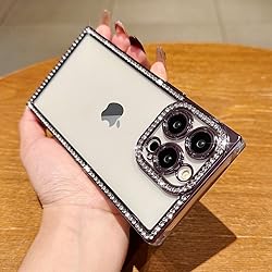 ROSEHUI Clear Glitter Phone Case for iPhone 15