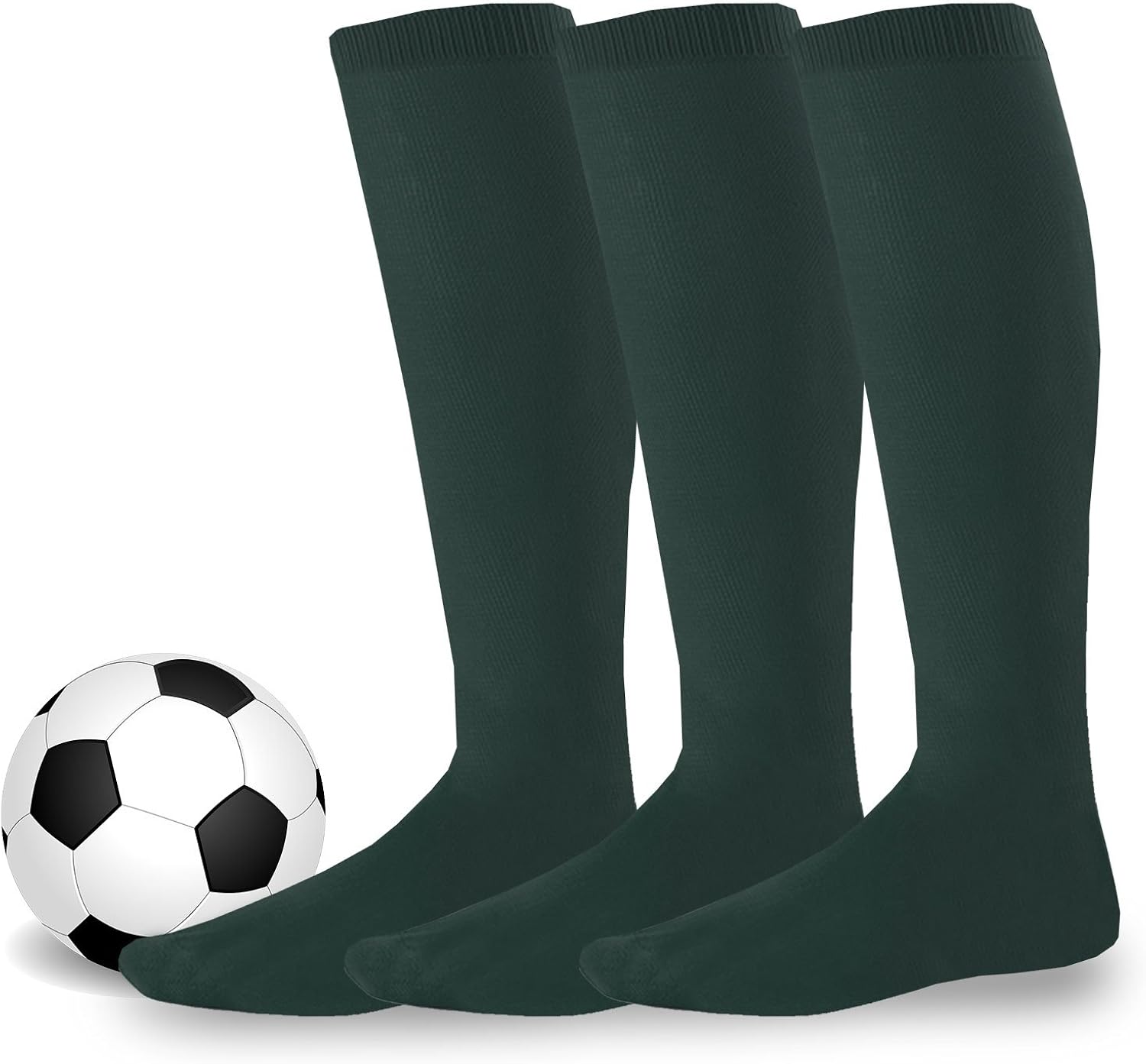 Athletic Sports Socks for Unisex - Soccer Socks, Team Sports Socks with Cushion Socks Multi-Pack: Clothing