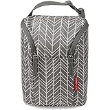 Skip Hop Baby Bottle Bag, Grab & Go, Grey Feather