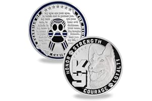 AOMCISI Police Dog K9 Challenge Coin Police Officer Canine Prayer Coins Gift