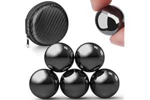 UMNODOBN Cool 1.26 Inch Jumbo Magnets Balls Fidget Toys for Adults, Large Fidget Mangetic Set of 4 with Fiber Case, Replacement for Ferrite Putty Office Desk Decorations and Stress Relief,Anti Anxiety Gift