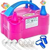 YEPVIE Balloon Pump Electric, 600W Professional Balloon Inflator with 8 Balloon Arch Kits, 2 Modes & Dual Nozzle, Portable Air Pump Ballon Blower Machine for Party Decoration (Rose)