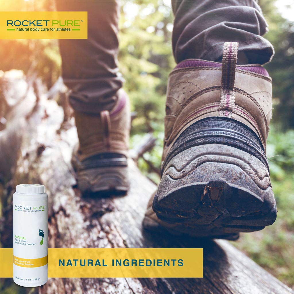 Natural Foot & Shoe Odor Eliminator Powder - For Athletes, Men, Women & Kids | Remove, Control & Prevent Smell from Feet & Shoes with Powerful Essential Oils - 5oz Bottle - Lemon : Beauty