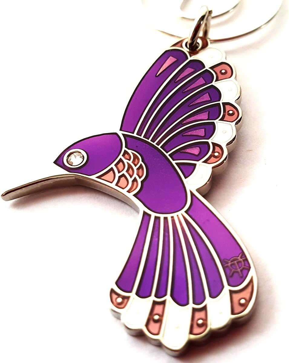 Tsunrisebey Purple Hummingbird Ornament - Reversible Hanging Pendant Decor