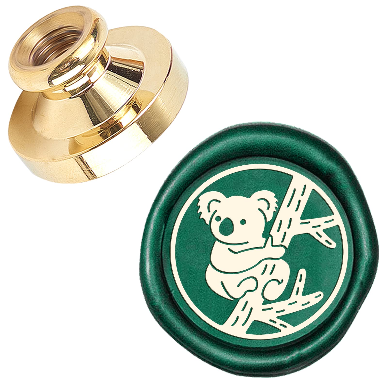 CRASPIRE Wax Seal Stamp Koala Brass Replacement Head 25mm Vintage Sealing Wax Stamp for Envelope Card Invitations Gift Wedding Halloween Christmas New Year