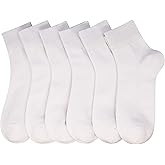 Sakusock Women's Cotton Socks, Soft Thin Breathable Moisture Wicking Ankle Crew Casual Socks 6 Pairs