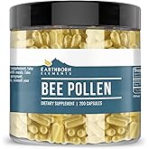 Earthborn Elements Bee Pollen 200 Capsules, Pure & Undiluted, No Additives
