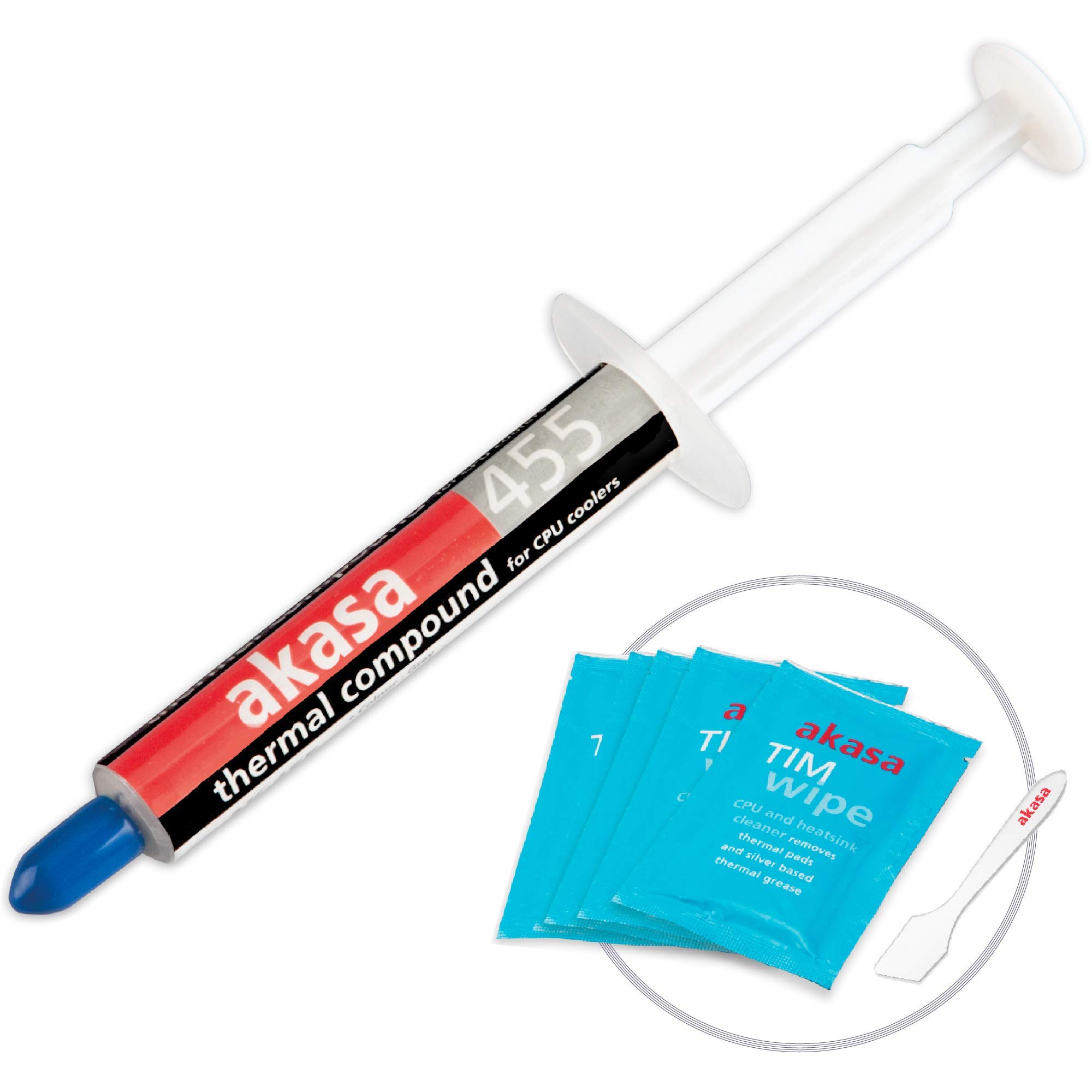 Akasa Performance Compound 455 Kit | TIM Wipe Kit | Thermal Paste Remover | Thermal Compound | TIM Wipes | Tech for Techs Recommended | Ideal for CPU, GPU, Heatsink | AK-TCW-03