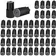 50PCS Waterproof Wire Electrical Connectors, Outdoor Seal Electrical Twist Nuts Caps Cable Terminal Connector for Landscape Light, Irrigation Valves, Wet Location Installation, 22AWG-14AWG, Black