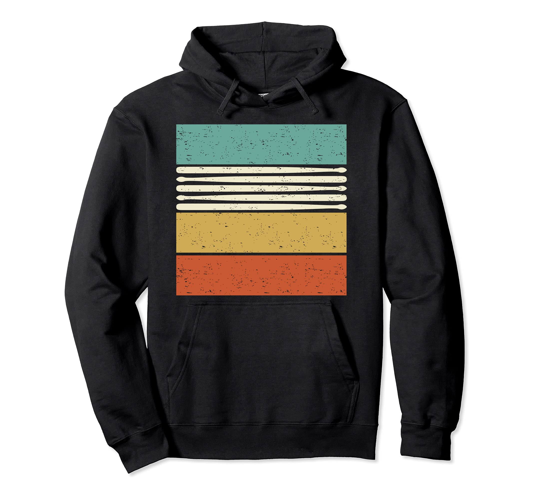 Drumming Sticks Drummer Drums Percussion Vintage Pullover Hoodie