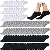 12-30 Pairs Low Cut Ankle Socks for Women No Show Casual Breathable Athletic Socks Bulk for Sport