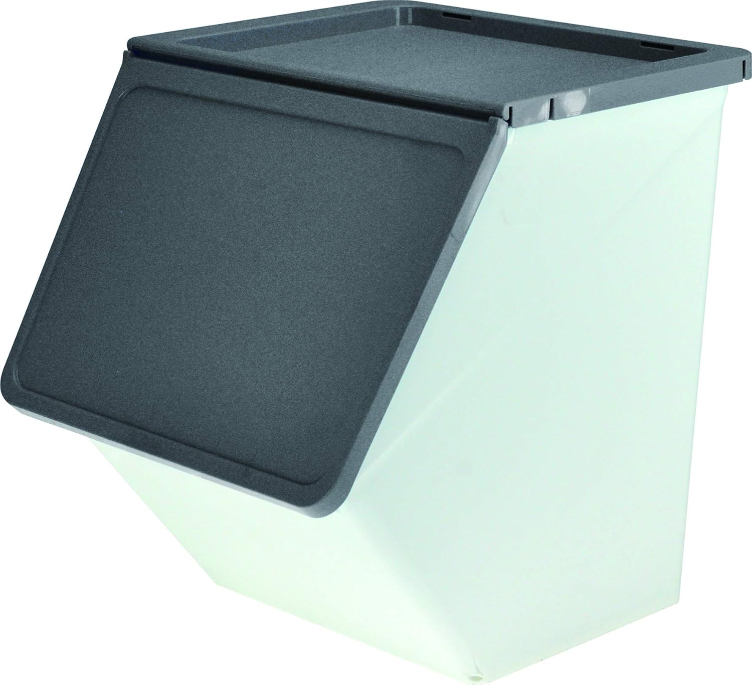 livinbox Bins Cubes Containers 4PCS Pelican Stackable Storage Box with Hinged Lids for Kids Toys,38L,MHB-38 - Grey