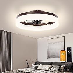 VOLISUN Low Profile Ceiling Fans with Lights and