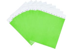 DGBDPACK 100 Pcs Wristbands, 1-100 Consecutive Numbers Waterproof Tearproof Wrist Straps Admission Bracelets Tickets (Neon Green)