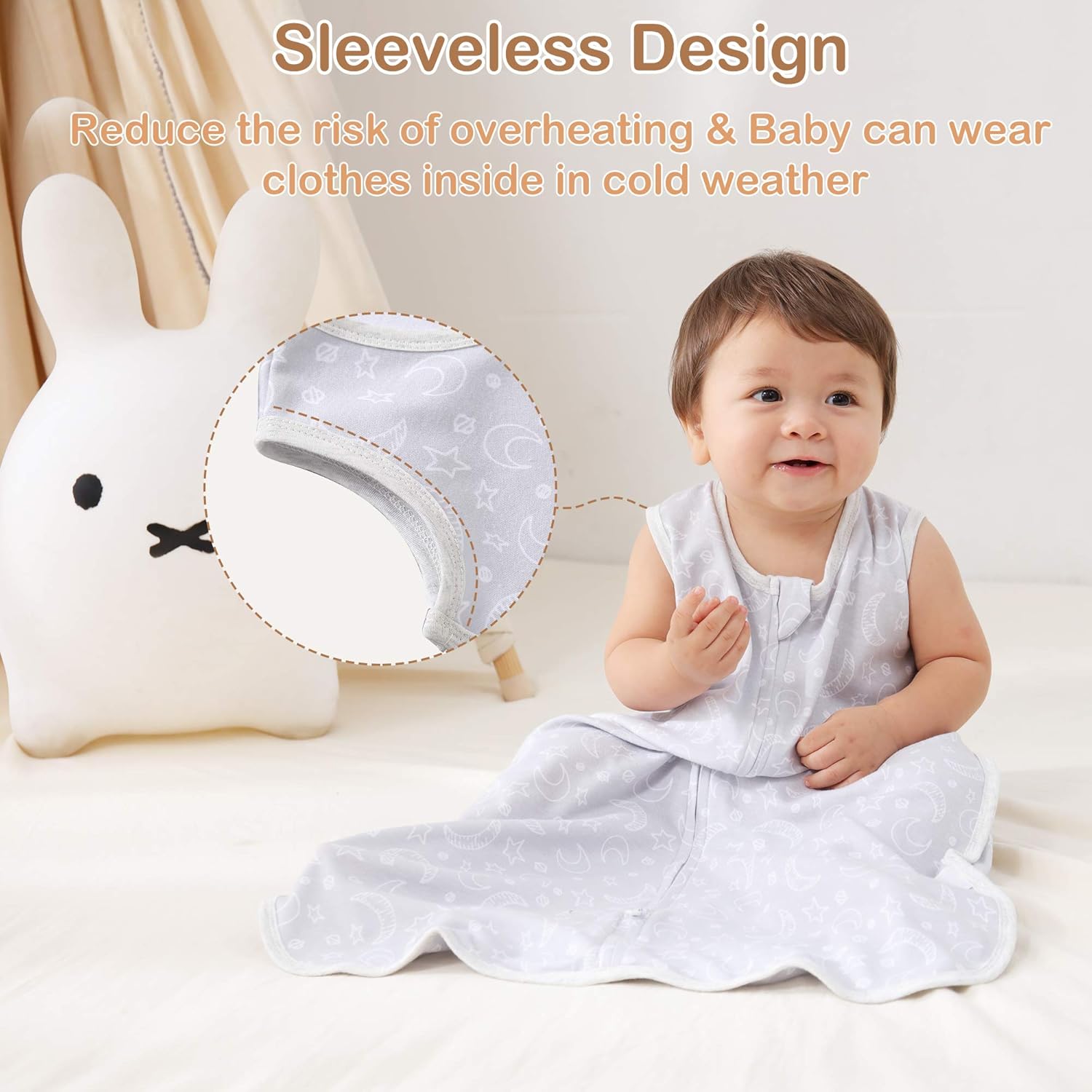MioRico Baby Sleep Sack 0-24 Months Newborn Sleeping Bag 1 TOG Wearable Blanket: Clothing