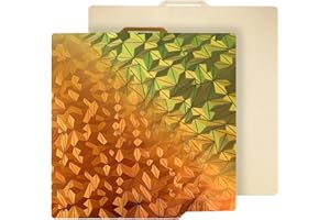 NAHNTAIPY PEI PEO Build Plate Fit for Bambu Lab A1 X1C X1 X1E P1P P1S 3D Printers, Double Sided Textured Smooth Gradient PEO + Matte Textured PEI Spring Steel Flexible Platform, 257x257mm