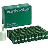 Earth Rated Dog Poop Bag Holder, Durable and Guaranteed Leakproof, Lavender Scented, 1 Dispenser and 900 Bags