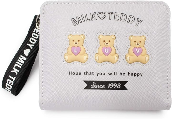 Amazon カノンコード ３連ベア 二つ折り財布 財布 子供用 キッズ 小学生 女の子 Mswpr104 パープル 財布