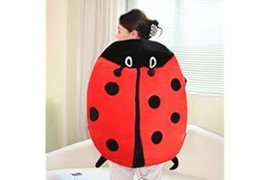 Fauitay Wearable Ladybug Pillow,Giant Wearable Pillow Ladybug,Oversized Stuffed Plush Blanket Pillow,Cute Warm Sleeping Weara