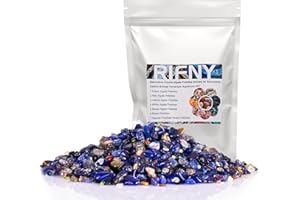 RIFNY Decorative Stones, 0.3 Inch Black Polished Gravel Rocks for Plant Flower Pots Vase Filler Decorative Air Plants Bamboo Succulents Cactus and Aquarium Fish Tank Decor (2 LB, Blue)