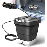 Portable Electric Pressure Washer w/3.2Gal Tank, 4-in-1 Nozzles, Foldable Cordless Pressure Washer for No Water Hose Apartment, Camping, Bike Cleaning, Garden Care and Pet Cleaning Friendly